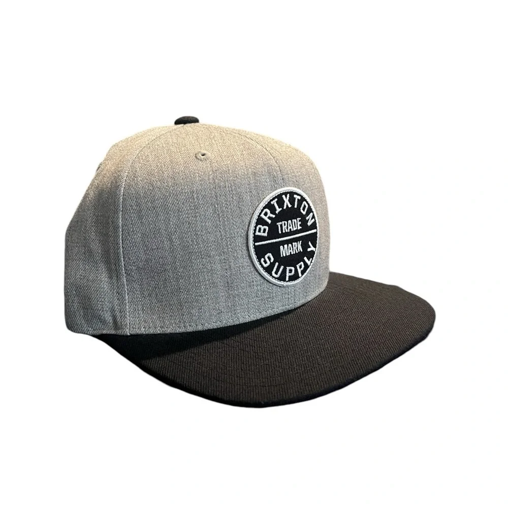 Grey + Black Brixton Trade Mark Supply Cap - Picture 1 of 3